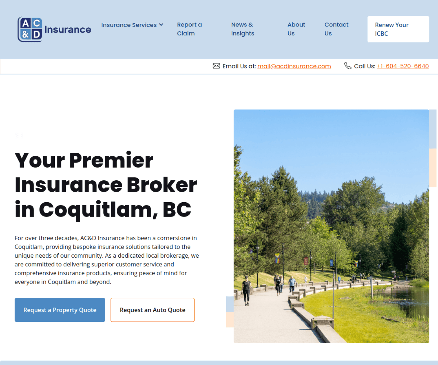 AC&D Insurance: Tripling Organic Traffic for a 55-Year-Old BC Brokerage